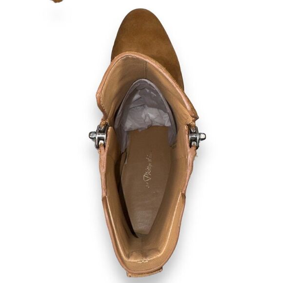 3.1 Phillip Lim Alexa Zip Suede Ankle Boots Beige SHH8-T607CFU Women's 9/39 - Picture 9 of 11